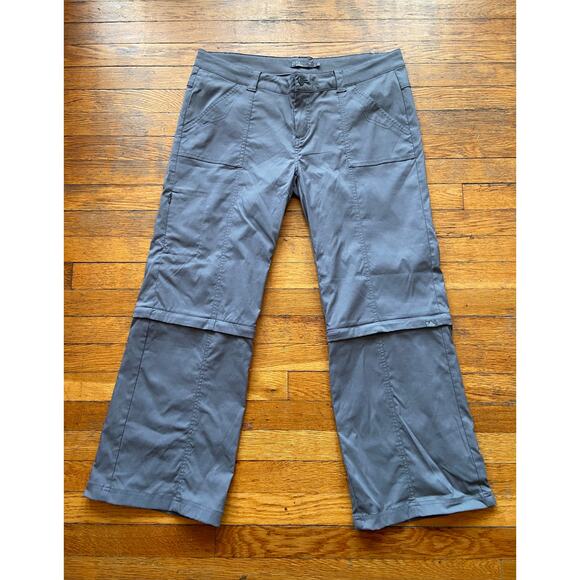 PRANA Gray Convertible Nylon Shorts/Pants sz 16 - Picture 1 of 16